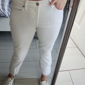 Joe's Jeans White Cropped Ankle Jeans